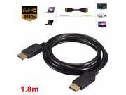 6FT DP DisplayPort Male to DisplayPort Male Adapter Gold plated Extension Cable