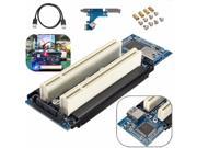 PCI E Express x1 to Dual PCI Riser Extend Adapter Card With 7.5m USB 3.0 Cable