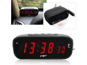 3 in 1 12V 24V LED Digital Auto Car Clock Alarm Thermometer Temperature Gauge Meter