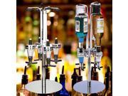 4 Bottle Rotary Stand Liquor Drinks Dispenser Wine Bar Butler Holder Up To 1.5L