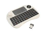 Wireless Keyboard For PC Android TV Box 2.4G Mini with Mouse Touchpad Handheld White