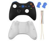 XCM Wireless Controller ShellLED Auto Fire for Xbox 360 Black White SHELL ONLY