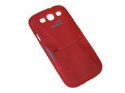 Rubber Coating Hard Stand Shell Cover Case for Samsung Galaxy S3 i9300 Red
