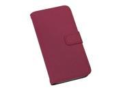 PU Leather Side Flip Open Cover Stand Case with Cad Holders for iPhone 5 Pink