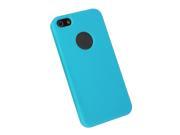 Silicon Protect Case Skin Cover for iPhone 5 Circle Wave Pattern Light Blue