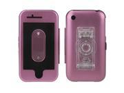 Aluminum Protect Case Shell for iPhone 3 Pink