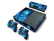 Pattern Series Skin Sticker for Xbox ONE Blue Skull Decal