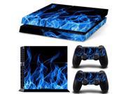 Vinyl Sticker Pattern Decals for PS4 Console Controller Skin Blue Flame