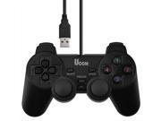 Duo Shock Vibration USB Wired Controller Gamepad for Windows PC Black