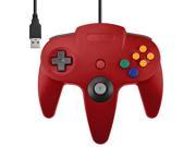 Direct USB N64 Wired Classic Controller Pad for Windows PC Mac Red