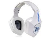 OVLENG V8 5 Heavy Bass 7.1 Channel Wireless Bluetooth Headphone with Microphone Ecouteur White