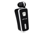 VEVA V6 Mini Stereo Bluetooth 4.1 Earplugs Headset with Collar Clip Extensible earphone Black