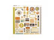 bulk buys Sticker Sheet Travel Words And Icons