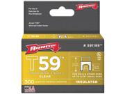 Arrow Fastener Clear T59 Insulated Staples For Rg59 Quad Rg6 5 And 16 X 5 And 16 300 Pk