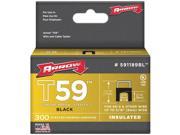 Arrow Fastener Black T59 Insulated Staples For Rg59 Quad Rg6 5 And 16 X 5 And 16 300 Pk