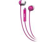 Maxell Stereo In ear Earbuds With Microphone Remote pink