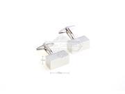 Matt Finish Silver Cube Cufflinks