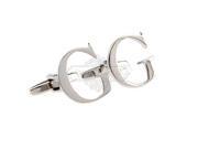 Silver Letter G Cufflinks for men