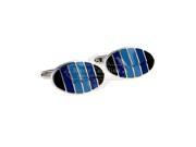 Colorful Paint Oval Cufflinks for men