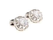 Crystal in a Delicate Frame Cufflinks