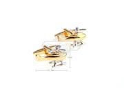 Novelty Painting Gold Color Helicopter Cufflinks