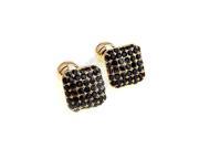 Seattle sleepless romance covered black crystal style square cufflinks