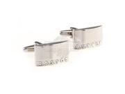 Stainless Steel and Crystal Cufflinks