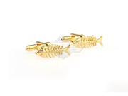 Gold Metal Fish Animal Cufflinks