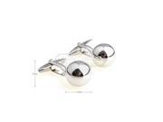 Romance Mediterranean silver sphere high product stainless steel cufflinks