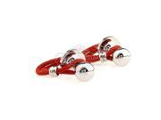 Fascinating Red Color Leather Chain Cufflinks