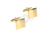 Gold Metal Engraved Cufflinks