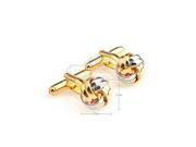 Novelty Engraved Plating Knot Gold Cufflinks