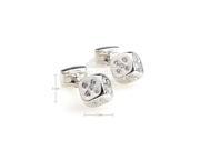 King of gambler necessary white crystal dice modeling cufflinks