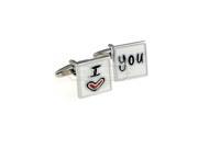 I and you letter lovely square cufflinks