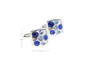 Romance Two color combined blue crystal Cufflinks
