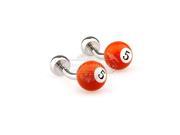 Novelty billiards orange number 5 cufflinks