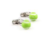 Novelty green tennis ball cufflinks