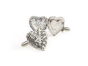 Interesting Heart shaped Silver Cufflinks