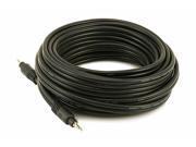 25ft Premium 3.5mm Stereo Male to 3.5mm Stereo Male 22AWG Cable Gold Plated Black