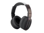 Monoprice Bluetooth Wireless Headphones with Built In Microphone Black and Brushed Metal Over Ear Headphones