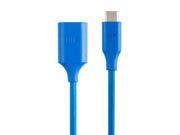 Monoprice Palette Series 2.0 USB C to USB A Female 6 inch Blue