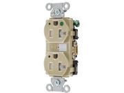 HUBBELL WIRING DEVICE KELLEMS 8300IVLTRA Receptacle Duplex 20A 5 20R 125V Ivory
