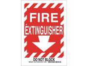 Fire Extinguisher Sign Brady 123759 14 Hx10 W