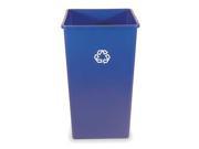 19 1 2 Stationary Recycling Container Rubbermaid FG395973BLUE