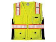 ML KISHIGO 1513 XL Safety Vest Black Panels Lime XL