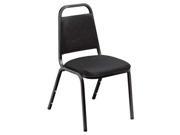 National Public Seating Stacking Chair 9100 Series Vinyl Black 9110 B