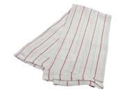 25 Glass Towel White with Red Stripe R R Textile 31606