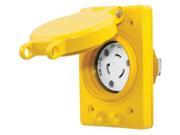 HUBBELL WIRING DEVICE KELLEMS HBL67W47 Watertight Locking Receptacle 20 Yellow