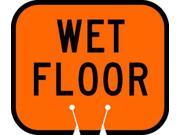 TAPCO 535 00019 Traffic Cone Sign Orange w Blk Wet Floor