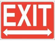 ACCUFORM SIGNS 219097 7X10P Exit Sign Plastic 7x10 In. English